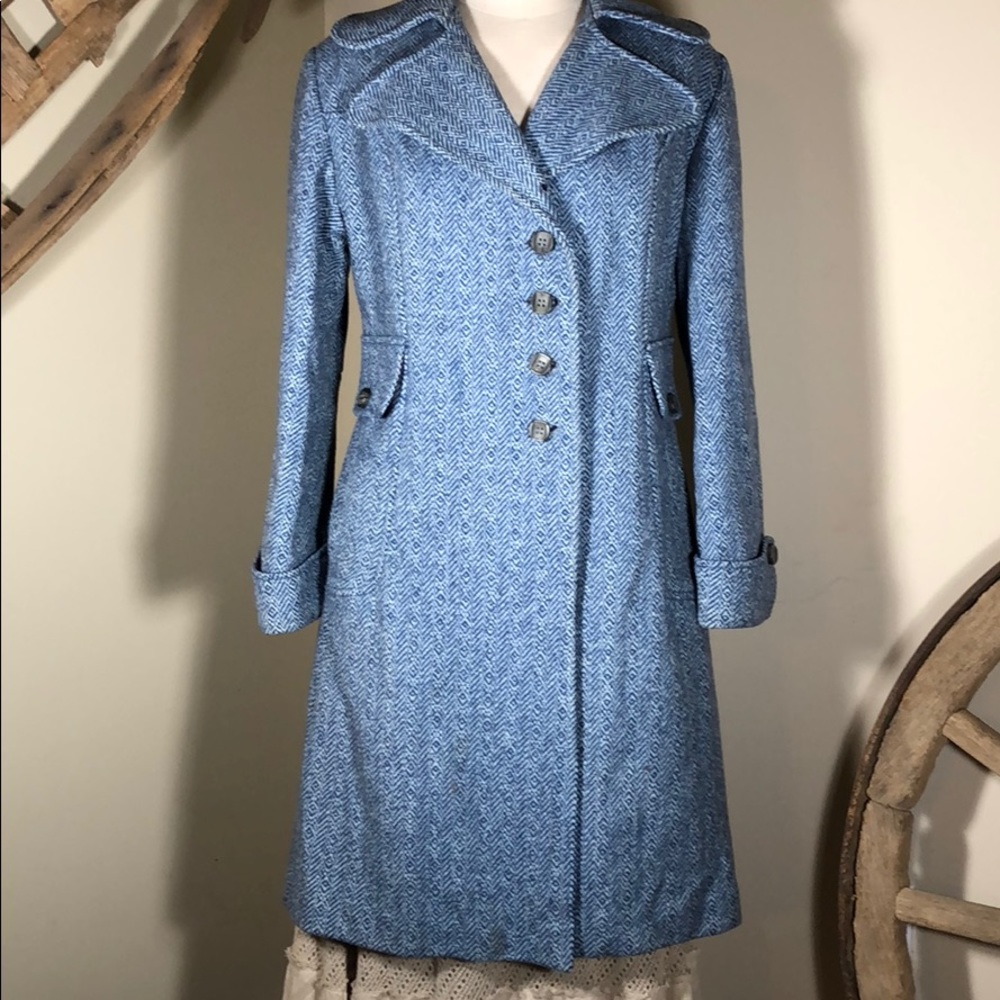 Vintage wool coat - blue